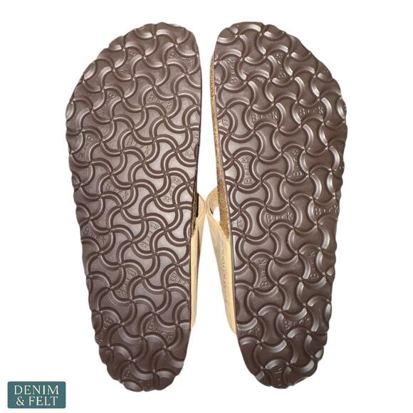 NEW Birkenstock Gizeh Oiled Leather Tobacco Brown Thong Sandal Womens 8 - Picture 15 of 16